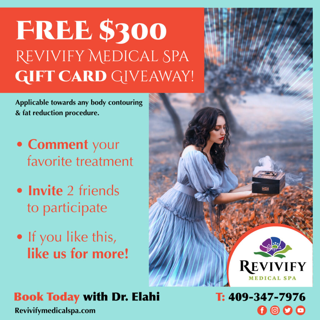 Free $300 Revivify Medical Spa Gift Card Giveaway Beaumont Texas