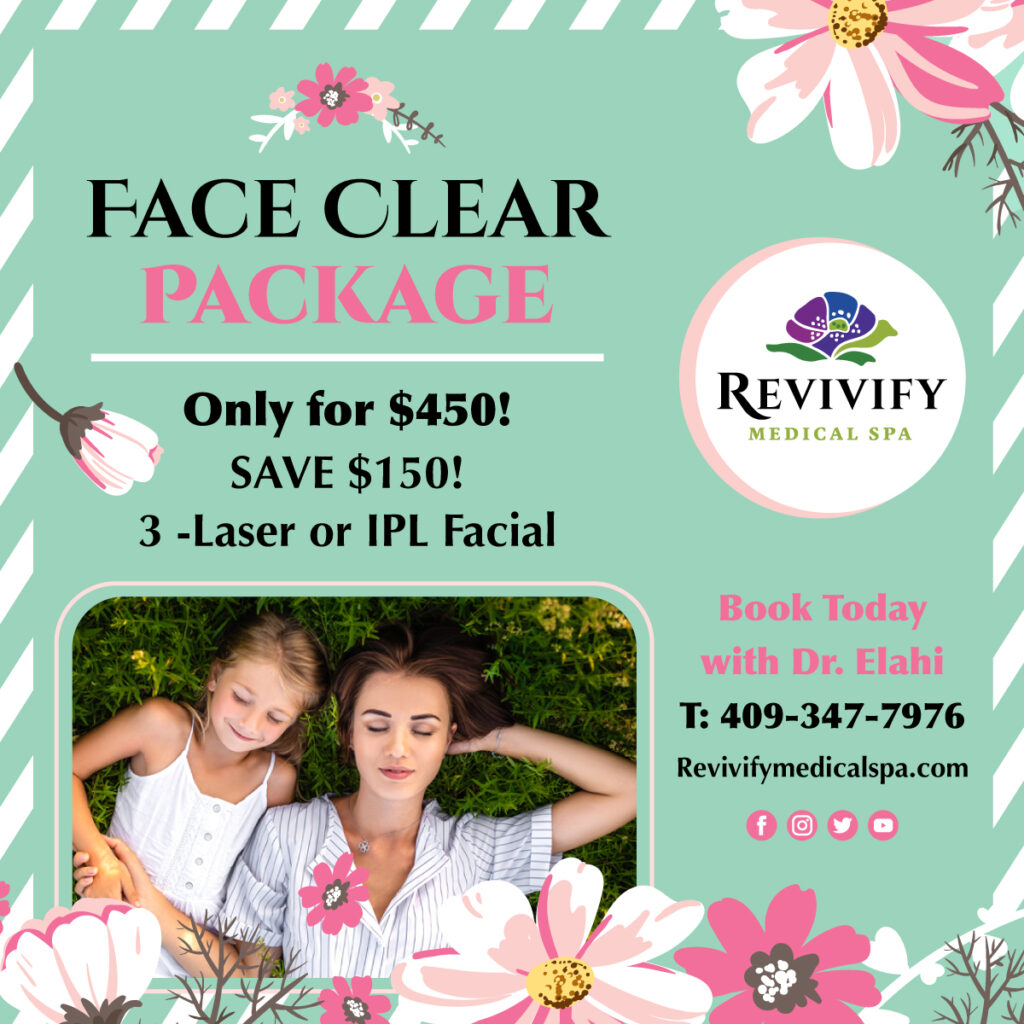 face clear package laser or IPL facial