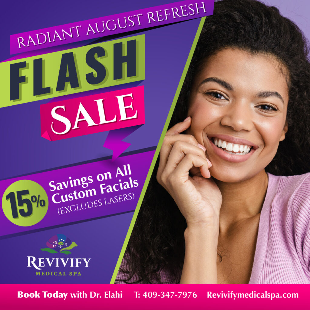 flash sale on all custom facials