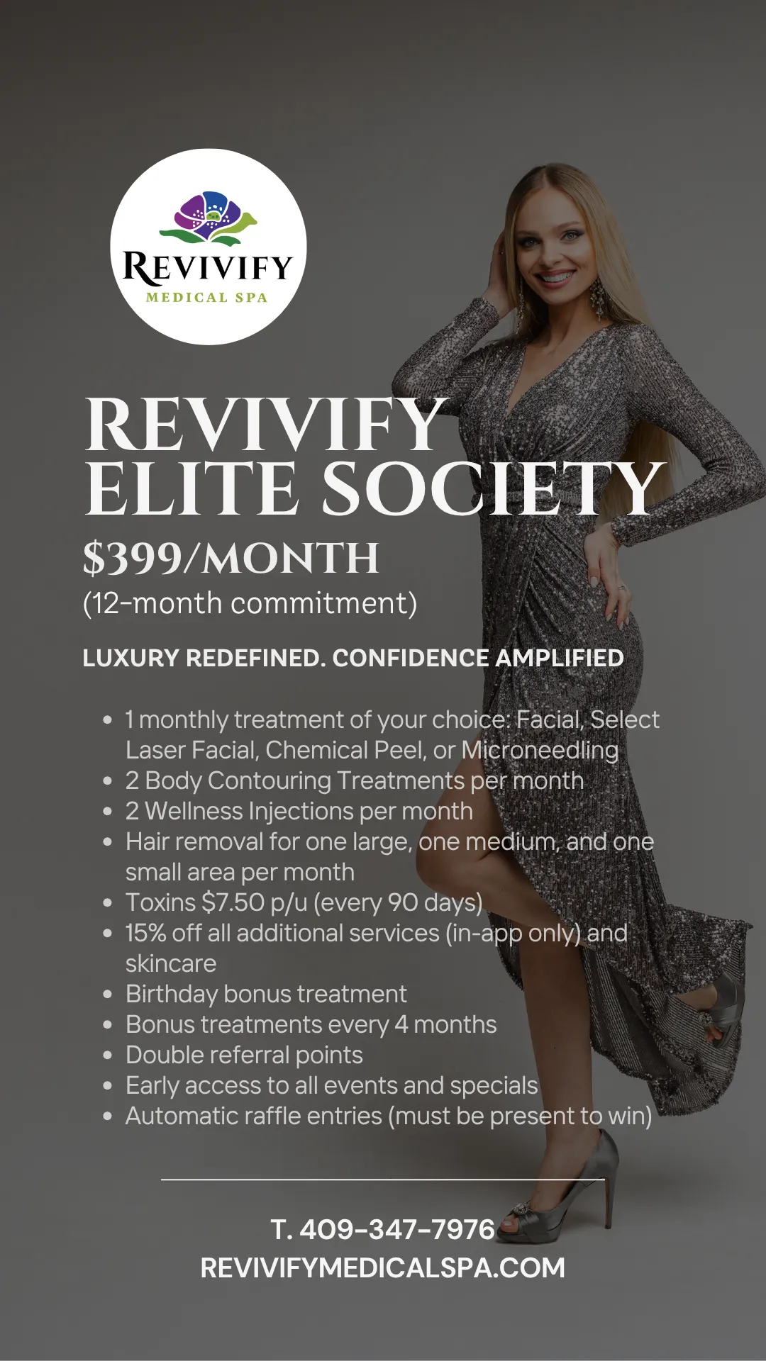Revivify Elite Society Luxury redefined. Confidence amplified